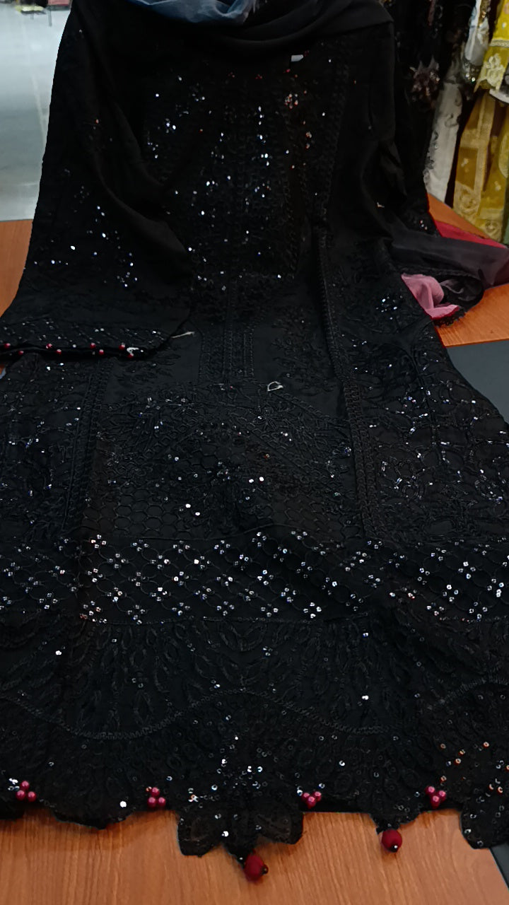 3pc Black Resham