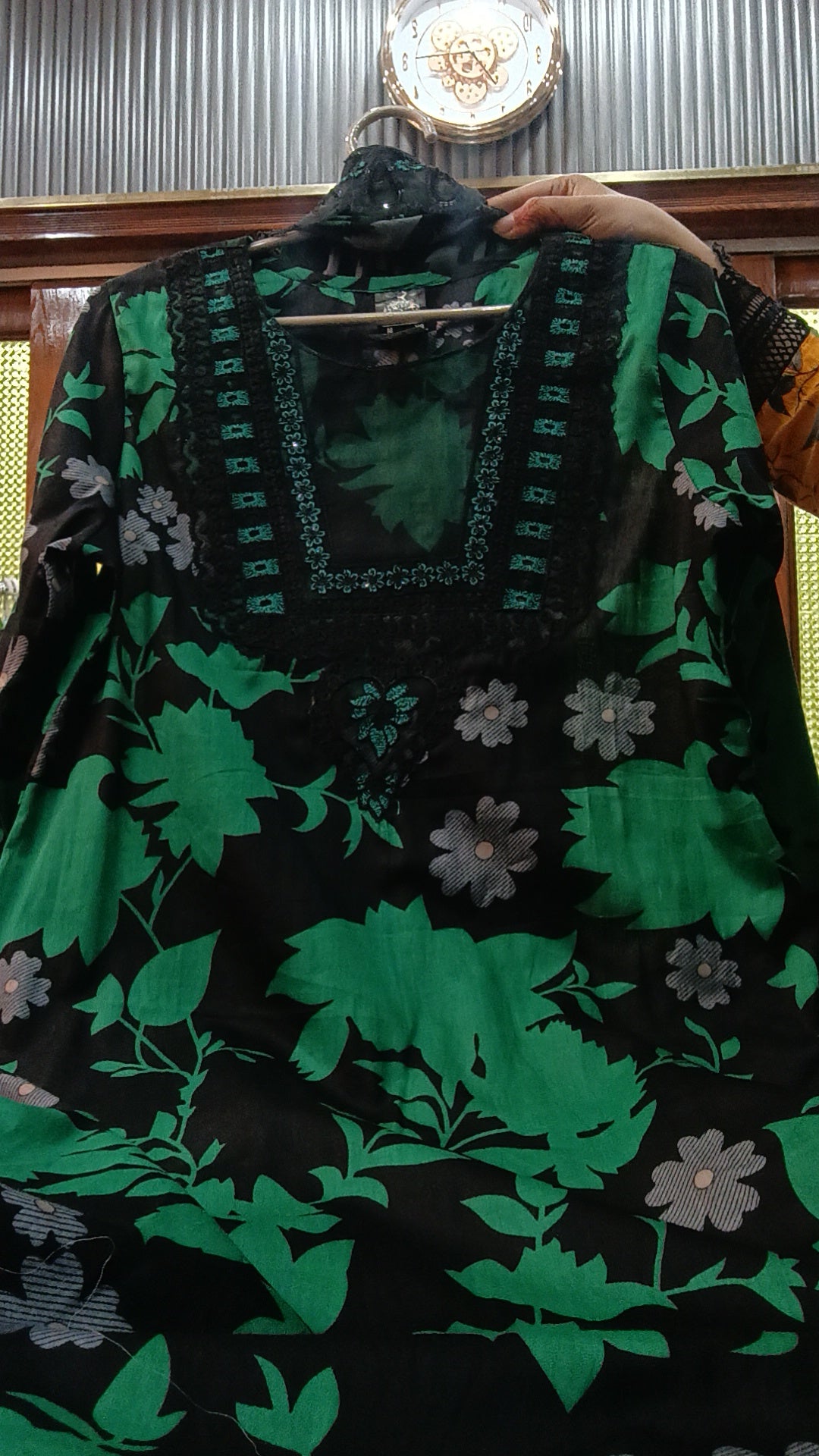 3 pc Roshan green black