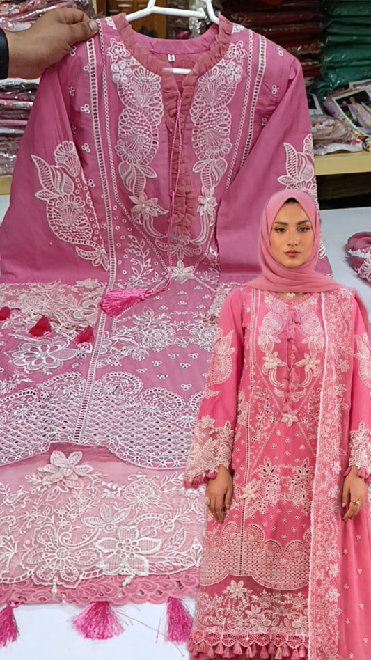 3pc pink Blossoms lawn